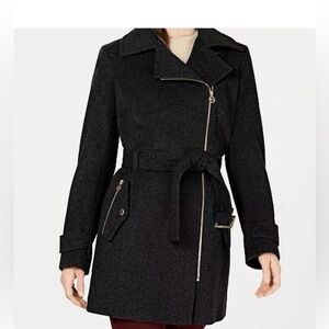 Michael Michel Kors Women's Black Belted Coat